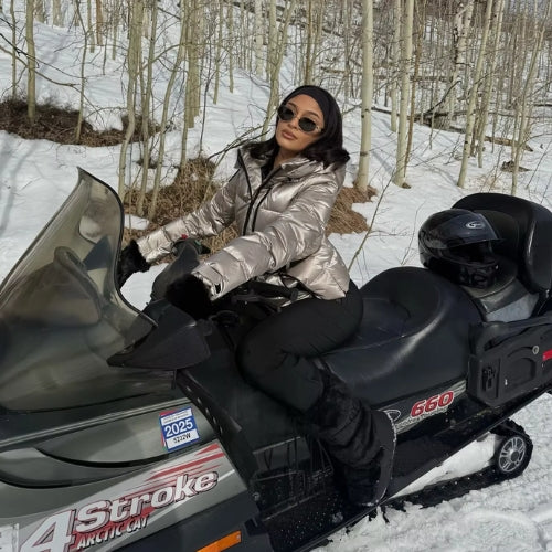 Veste d'hiver à capuche pour femme | Épaisse et chaude