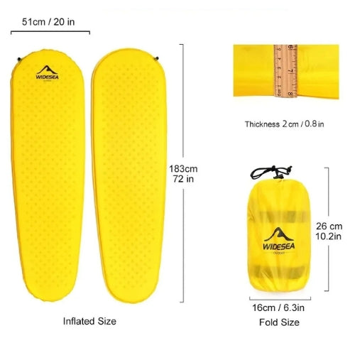 Matelas gonflable pliable pour camping | Randonnée plein air