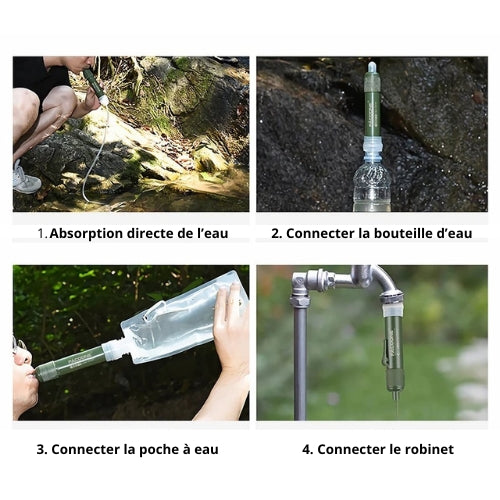 Mini filtre à eau de camping | Filtre à eau Randonnée