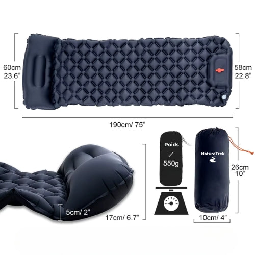 Matelas gonflable 1 personne Randonnée & Camping | Trekking