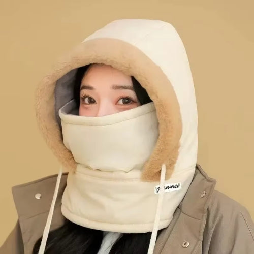 Cagoule thermique en peluche pour femmes | Coupe-vent