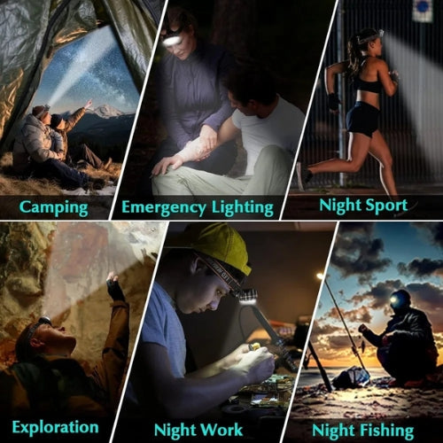 Lampe frontale LED rechargeable - Survie & Randonnée | Haute luminosité