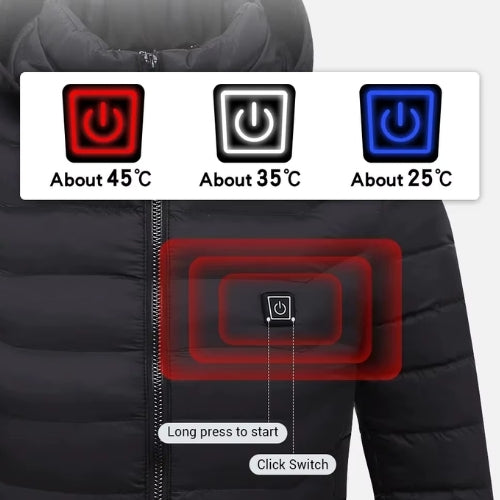 Veste Chauffante d'hiver en coton pour hommes et femmes | Ski - Épaisse et chaude