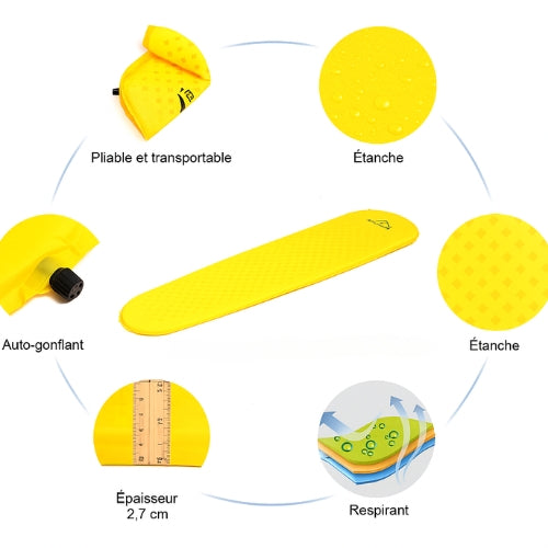 Matelas gonflable pliable pour camping | Randonnée plein air