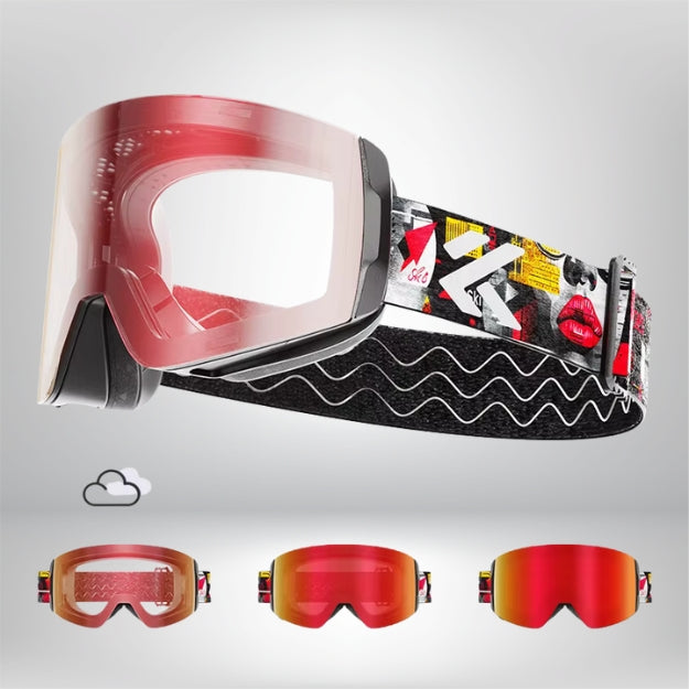 Lunettes de ski photochromique | Lentille anti-buée / Protection UV400