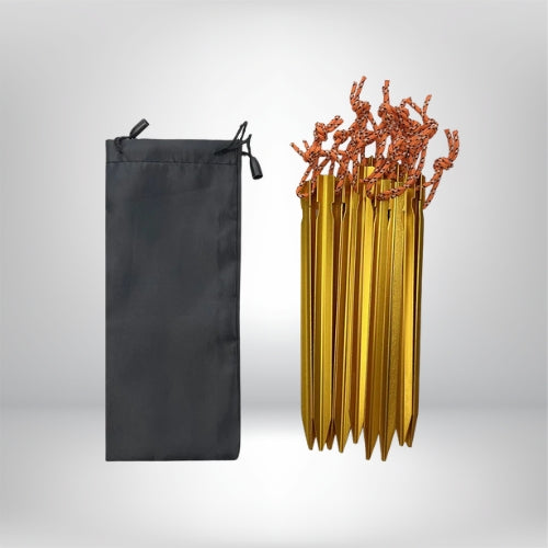 Lot de 10 piquets de tente ronds en aluminium | Accessoires de tente