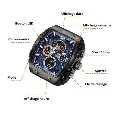 Montre de Sport - Élégante | Polyvalente