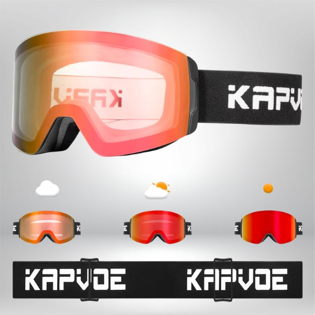Lunettes de ski photochromique | Lentille anti-buée / Protection UV400
