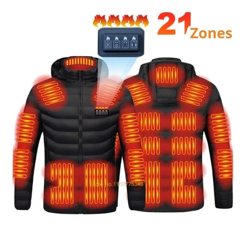 Veste Chauffante d'hiver en coton pour hommes et femmes | Ski - Épaisse et chaude