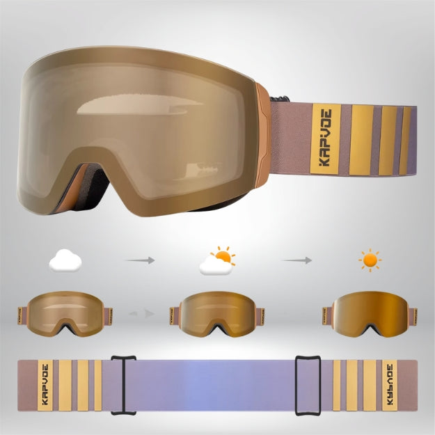 Lunettes de ski photochromique | Lentille anti-buée / Protection UV400