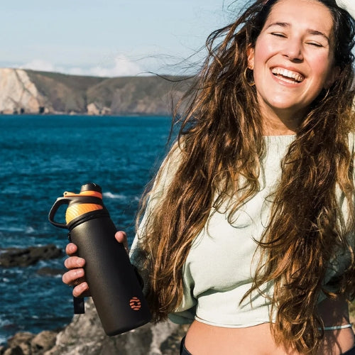 Gourde isotherme en acier 1L | Couvercle magnétique