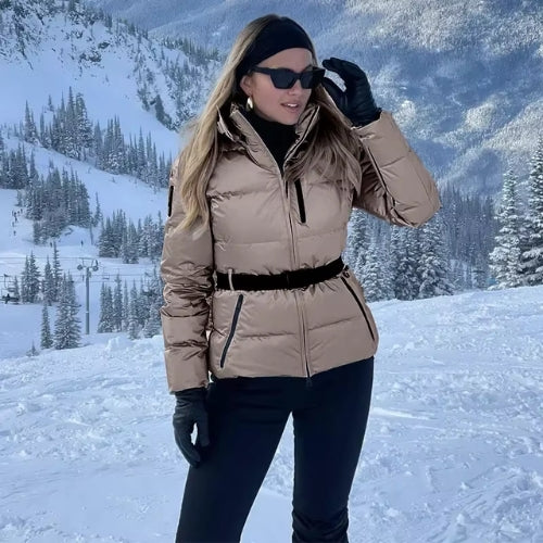 Veste d'hiver à capuche pour femme | Épaisse et chaude