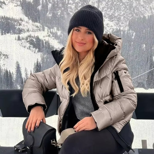Veste d'hiver à capuche pour femme | Épaisse et chaude