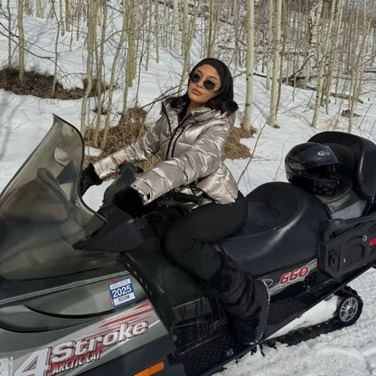 Veste d'hiver à capuche pour femme | Épaisse et chaude