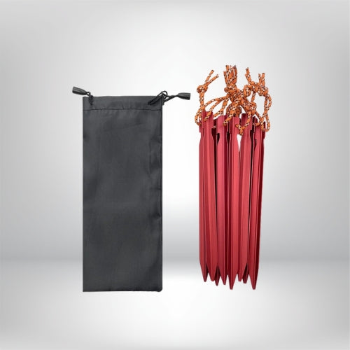 Lot de 10 piquets de tente ronds en aluminium | Accessoires de tente