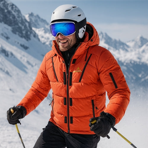 Doudoune de Ski à capuche pour hommes | Épaisse et chaude
