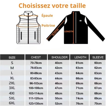 Veste Chauffante d'hiver en coton pour hommes et femmes | Ski - Épaisse et chaude