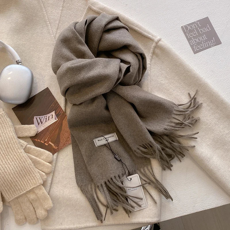 Écharpe d'hiver en laine pour femmes | Épais et doux