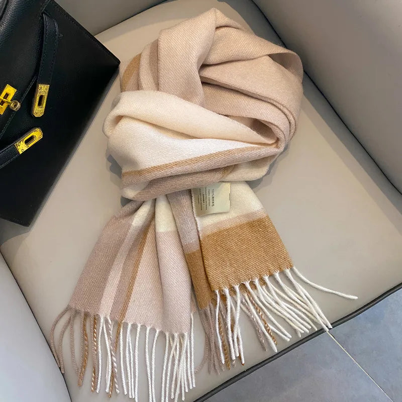 Écharpe d'hiver en laine pour femmes