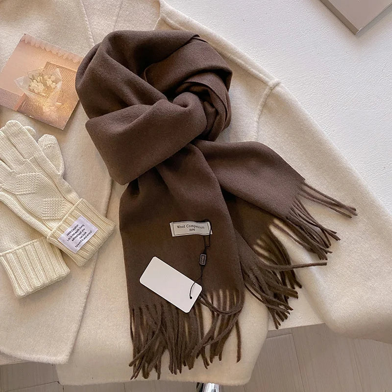 Écharpe d'hiver en laine pour femmes | Épais et doux