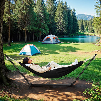 Hamac double sur pied - Hamac 2 personnes avec support |Camping & Nature