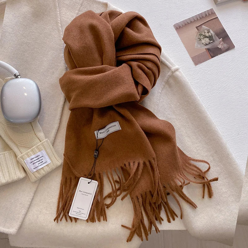 Écharpe d'hiver en laine pour femmes | Épais et doux