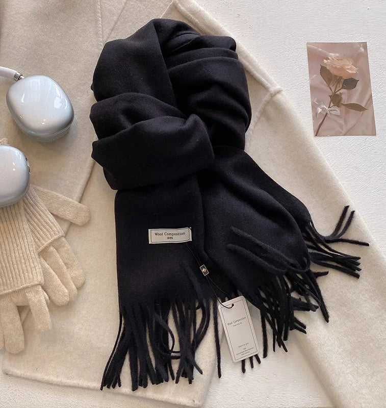 Écharpe d'hiver en laine pour femmes | Épais et doux