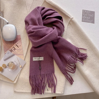 Écharpe d'hiver en laine pour femmes | Épais et doux
