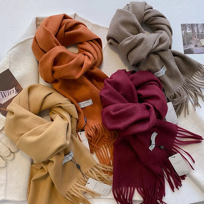 Écharpe d'hiver en laine pour femmes | Épais et doux