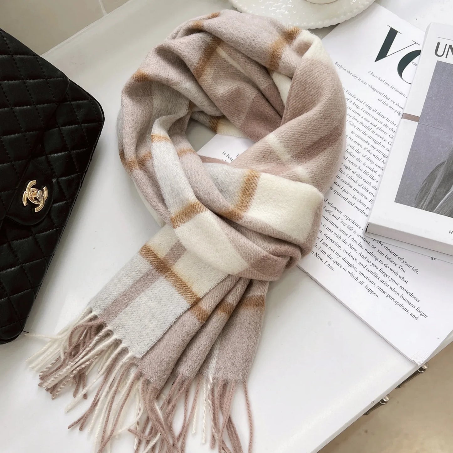 Écharpe d'hiver en laine pour femmes