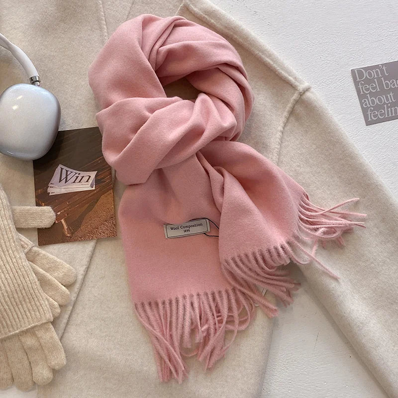 Écharpe d'hiver en laine pour femmes | Épais et doux
