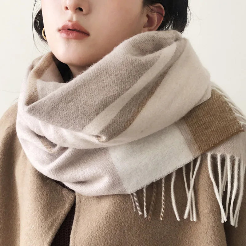 Écharpe d'hiver en laine pour femmes