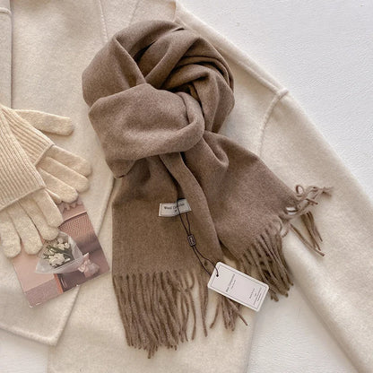 Écharpe d'hiver en laine pour femmes | Épais et doux